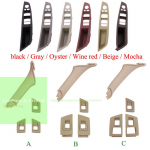 7Pcs/ Set Left Hand Drive LHD For BMW 5 series F10 F11 Gray Beige Black Car Interior Inner Door Handle Panel Pull Trim A black