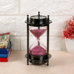 Messingist mereliivaklaasist liivakell Kelvin ja Hughesi liivataimer m&otilde;lema k&uuml;lje kompassi n&auml;idikuga