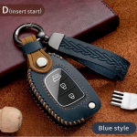 Moodne nahast auto v&otilde;tme&uuml;mbrise kate Fob Shell jaoks Hyundai Tucson Creta Ix25 Ix35 I10 I20 Ix20 HB20 Elantra Sonata B Style sinine