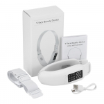 Mikrovoolu n&auml;ot&otilde;stmismasin V n&auml;o topeltl&otilde;ua eemaldaja EMS n&auml;omasseerija kuumkompress naha noorendamiseks iluseade valge