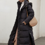 Naiste talvejope X-pikkune paks sulemantel kapuutsiga, sirge, elegantne &uuml;ler&otilde;ivas 2022. aasta Korea moe naiste parkad M must