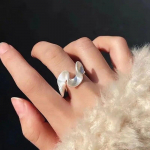 Mood Crystal Heart Love reguleeritavad s&otilde;rmused naistele Luksuslik disain Premium Open Finger S&otilde;rmused Pulmapidu Trendikad ehted Kingitused