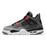 Air Jordan 4 Retro GS Infrared Laste tossud Hall Tumehall Infrared-23 408452-061 35.5