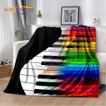 3Dunistuste Klaveriklahvide Muusikainstrument Multifilmi Tekk, Pehme Visketekk Kodu Magamistoa Voodi Diivani Pikniku Kontori Reisi Katteks Lastele 125x150cm 50x60inch