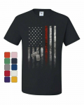 T&auml;hed ja triibud koerasildid Unisex T-s&auml;rk Military American Patriot Usa T-s&auml;rk S