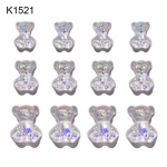 Bear 3D Nail Art Decorations Poola UV geel isetehtud manik&uuml;&uuml;ri ornament K1521