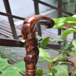 Christian Cross Puidust k&auml;sitsi nikerdatud kepp Puidust nikerdatud meisterdatud k&otilde;ver k&auml;epide Pilgrim Walking Cane mugav tugi meestele naistele