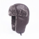 Talvine nahast pommim&uuml;tsi &otilde;ues samet paks soe tuulekindel k&uuml;lmakindel k&otilde;rvakaitse m&uuml;ts Ski Slouchy m&uuml;ts must