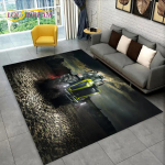 Autotraktori seeria mustriga veoautode ala vaip, vaipvaip kodu elutoa diivani uksemati sisekujunduseks, laste libisemiskindel 3D p&otilde;randamatt 120cm x 160cm