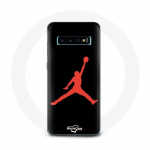 Coque pour Samsung Galaxy s10 plus Air Jordan Logo Rouge