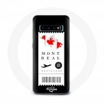 Coque pour Samsung Galaxy S10 Edge Billet d'avion Montr&eacute;al Canada