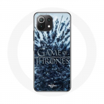 Coque pour Xiaomi Mi 11 Lite Game of Thrones saison 8 Episode 1 Le Tr&ocirc;ne de Fer Personnages logo Gri
