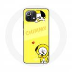 Coque pour Xiaomi Mi 11 Lite BTS Bangtan BT21 Chimmy Jimin Fond Jaune