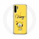 Coque pour Huawei P30 BTS Bangtan Gar&ccedil;ons BT21 Chimmy Jimin Fond Jaune