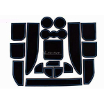 Interior Gate slot pad anti-slip Cup pad Interior decoration accessory car-styling cover For Land Rover Discovery 4 With logo punane
