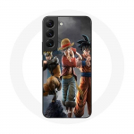 Coque pour Samsung Galaxy S21 FE Sangoku naruto Luffy one piece Dragon Ball z 3D Anime manga - Maniacase