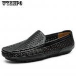 Suvised vabaaja Meeste Kingad Meeste Kerged Mugavad Lamedad Kingad Loaferid Nahast jalatsid Tossud 38 must