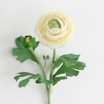 Imitatsioonilillede flokeerimine 2 pea pojengiga kodukaunistuseks Kunstlill Kastelootos valge