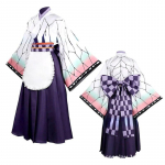 Deemonitapja Kokushibo Shinobu Cosplay kost&uuml;&uuml;m Kimono Mantel Neiu Kleidi Komplektid Mantel Rollim&auml;ng Vormiriietus T&auml;iskasvanud Unisex L