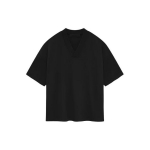 Fear of God Essentials V-kaelusega T-s&auml;rk Jet Black Meeste Topid 125SP244214F M
