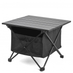 WTEMPO mugav alumiiniumsulamist mustast kokkupandav laud, kaasaskantav kokkupandav telkimislaud isejuhtiv laud grillilaud koos hoiukotiga 41*35*30cm must
