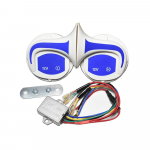 1 Pair Snail Horn 12 V Car Horn Blue Speaker Vehicle Auto Loud Sound Horn fit for Motorcycle Motor High Low Tone Sound Horn 1 Pair Horn