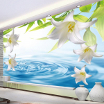 Fototapeet 3D stereo-liilia seinamaalingud Elutoa teler Diivan Magamistoa Taust Seinamaalingud 200 cm(W) x 140 cm(H)