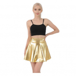 Naiste &ouml;&ouml;klubi miniseelik erksav&auml;rviline vihmavarjuseelik Kolmem&otilde;&otilde;tmeline rulluisu seelik lavaesitus S kuldne