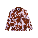 Adidas Originals X Ivy Park &Uuml;hiselt Br&auml;nditud Tie-Dye V&auml;rviline L&otilde;tv Denim Jakk Naiste &Uuml;ler&otilde;ivad Burgundia HE3739 M