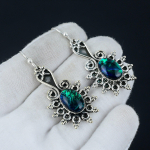 Kvaliteetne Austraalia Triplettopaal V&auml;&auml;riskivi K&otilde;rvar&otilde;ngas, Ovaalse Kivi K&otilde;rvar&otilde;ngas 925 Sterlingh&otilde;be K&otilde;rvar&otilde;ngas, S&uuml;nnikivi K&otilde;rvar&otilde;ngas, Naiste K&otilde;rvar&otilde;ngas 2.16 roheline