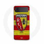 Coque Maniacase pour Samsung Galaxy Z Flip4 rcl lens original jaune et rouge
