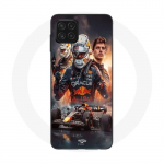 Coque Maniacase pour Samsung Galaxy A22 4G Max Verstappen F1 art wallpaper