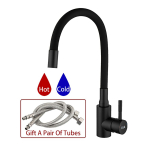 ULA kitchen faucet colorful hose black faucet kitchen mixer tap hot cold water sink faucet for kitchen G1/2 must