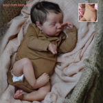 19'' 49CM Realistlikud Reborn Nukud Levi Pehme Puuvill ja T&auml;issilikoonist Keha Vasts&uuml;ndinud Nukk K&auml;sitsi Valmistatud Juurdunud Juuksed 3D V&auml;rv Paindlikud Taass&uuml;ndinud Nukud Lastele M&auml;nguasi Cloth body