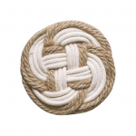 Coaster k&auml;sitsi valmistatud soojusisolatsioon p&otilde;hjamaises stiilis rotangist niidist džuudist rist lauamatt Round mitmev&auml;rviline