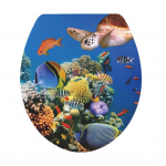 Sea World WC kleebis Eemaldatav isekleepuv veekindel PVC elutoa seinakunst Vannitoa tualettruumi kaane kaunistuskleebis C