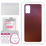 apgo skin sticker film foil vinyl for the BACK compatible with Samsung Galaxy A41, scratch-resistant, easy to install - Carbon Chameleon CAKA5