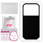 apgo Protective Skin Sticker for the back compatible with Doogee S30, Wrap Film, Foil, Vinyl - Pattern Matte Black