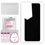 apgo Protective Skin Sticker for the back compatible with Tecno Pova 4, Wrap Film, Foil, Vinyl - Pattern Matte Black