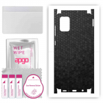 apgo Protective Skin Sticker for the back+sides compatible with Samsung Galaxy A71, Full Wrap Film, Foil, Vinyl - Pattern Black Honeycomb