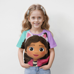 Gabby nukumaja suvine laste T-s&auml;rk 3D-tr&uuml;kiga t&uuml;drukute mood armas lastepeo trend S&uuml;nnip&auml;evapoiss Multikas vabaaja populaarne 140