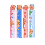 4-osaline kommid, v&auml;rvilised loomad Kawaii kirjatarbed, joonistused kontoris kooli kassipoeg sirge plastikust joonlaud