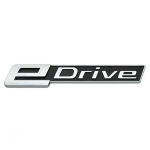 3D ABS eDrive Logo Car Rear Trunk Fender Emblem Badge Sticker Auto Styling For e Drive 225 i4 i3 i8 X1 X5 530e i01 i12 i15 eDrive -Silver