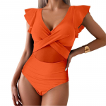 Tugevad ujumisriided, suvised ujumisriided, V-kaelusega rannapesu, Monokini naiste volangidega &uuml;hes t&uuml;kis naiste ujumisriided l