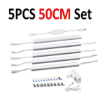 50 cm alumiiniumist LED-riba toru Tuya nutikas &ouml;&ouml;valgusti DC12V 2835SMD LED-ribavalgusti WIFI LED-lamp EU-adapter kaasaegne magamistoa laualamp 4PCS EU Plug valge