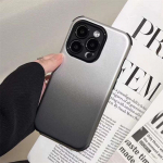 Luksuslik Fashion Gradient Metal Paint telefoni&uuml;mbris iPhone 15 Pro Max 14 13 12 11 Pro nelja nurgaga p&otilde;rutuskindel &uuml;mbris iPhone 11 must