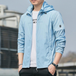 Suvine kapuutsiga jakk Meeste Naised P&auml;ikesekaitse Riided Kalap&uuml;&uuml;k Jahir&otilde;ivad Kiirelt kuivav nahk Tuulejope S valge