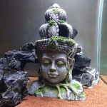 Vaik Guanyin Bodhisattva kuju Kalapaagi haljastus Ornament Simulatsioon K&auml;sit&ouml;&ouml; Akvaariumi kaunistused Kalade peidukoht hall