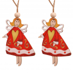 2 tk. Puidust rippuv j&otilde;uluvana lumememm, inglite dekoratiivpidu mitmev&auml;rviline