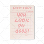 Roosa trendikas retroplakat Lucky You k&uuml;laline vaatab, et n&auml;ed nii hea v&auml;lja Esteetiline l&otilde;uendimaal P&otilde;hjamaade tr&uuml;kised Seinakunst Pilt Dekoor 21x30cm No Framed